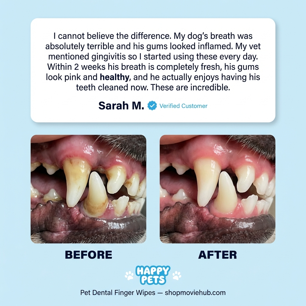 Natural Pet Dental Finger Wipes