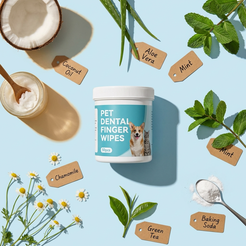 Natural Pet Dental Finger Wipes